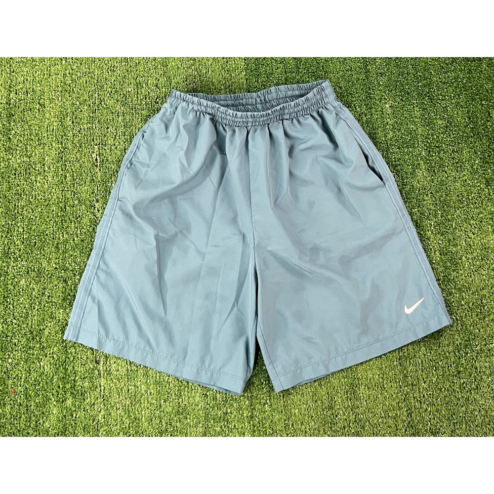 Nike Kids Dri-FIT Gray/Blue Athletic Training Shorts Size XL Drawstring